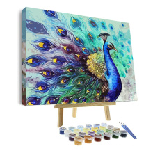 Custom Cotton Stretched Canvas Painting Kits Adult and Kids DIY Paint by numbers with Frames